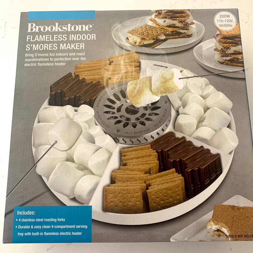 New Brookstone Flameless Indoor S’mores Maker